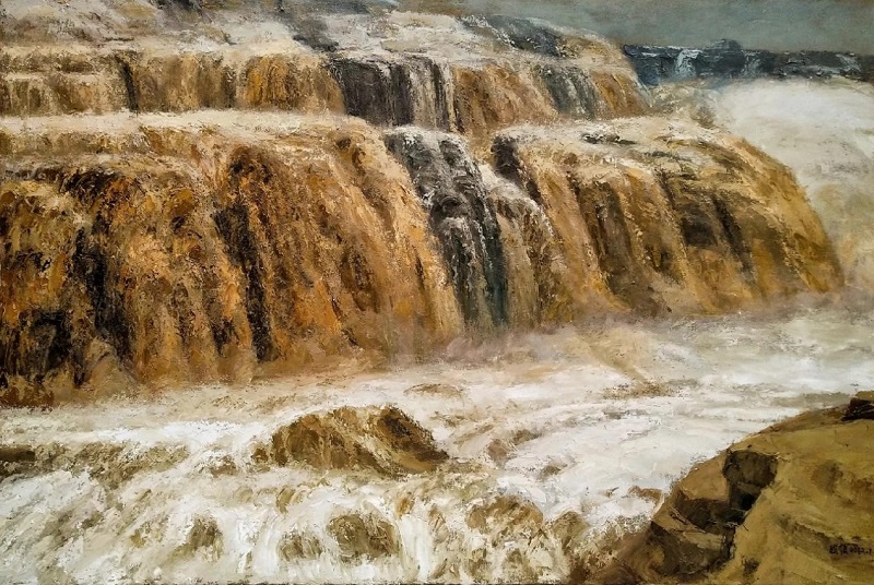名师公开课--著名油画家左国顺到我校写生示范教学